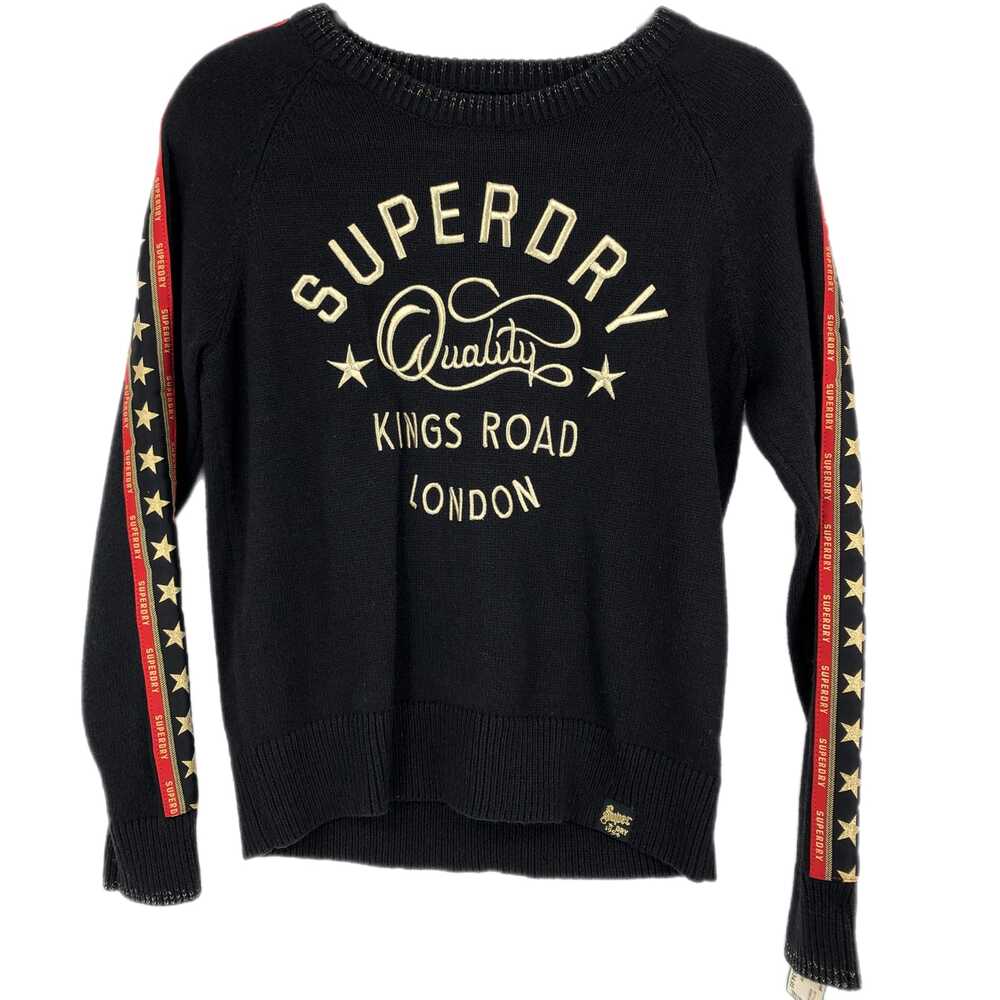 Black Gold Sweater Round Neck Long Sleeve Pullover | Womens 6